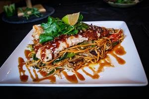 Breaded Seabass Teriyaki Soba