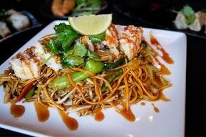 Crispy Breaded Tofu Teriyaki Soba