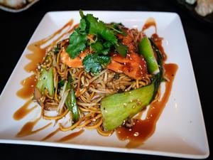 Grilled Salmon Teriyaki Soba