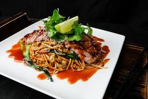 Grilled Sirloin Steak Teriyaki Soba